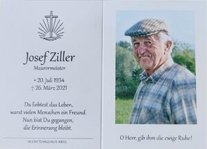 Josef Ziller verstorben